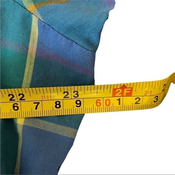 Givenchy pastel blue plaid long sleeve button front polyester/cotton shirt large - Picture 4 of 6